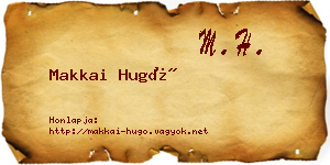Makkai Hugó névjegykártya